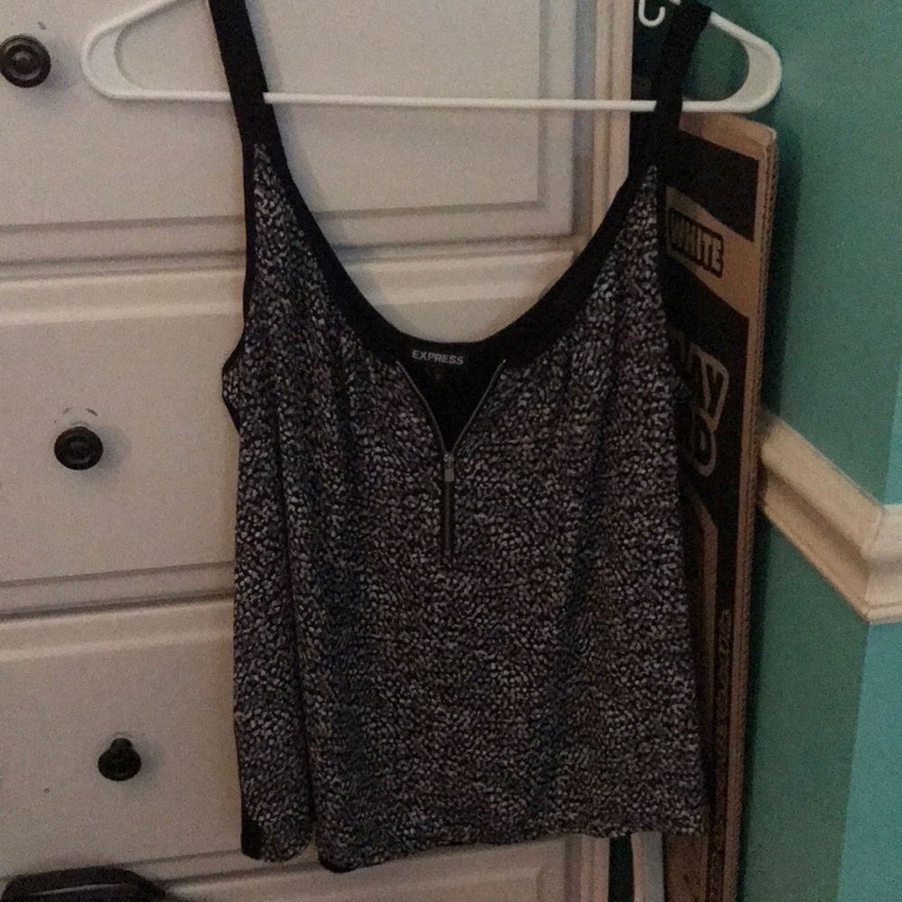 Purple and Black Tank Top - Express